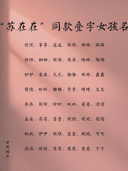 给宝宝起名字发愁？这些独特稀少的叠字名，你听过吗？