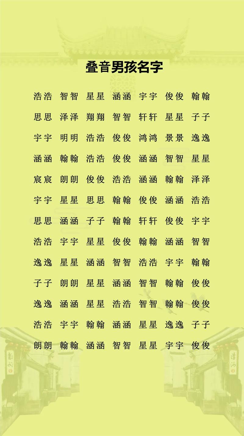 2021较好的叠字名字_简单的名字叠字_好听稀少的叠字名字