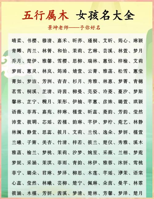缺木大气名字2020女孩_女孩漂亮有涵养的名字缺木_女孩缺木涵养大气名字