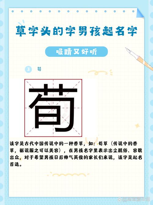 为男孩取名发愁？试试带草字头的字，内涵丰富寓意好