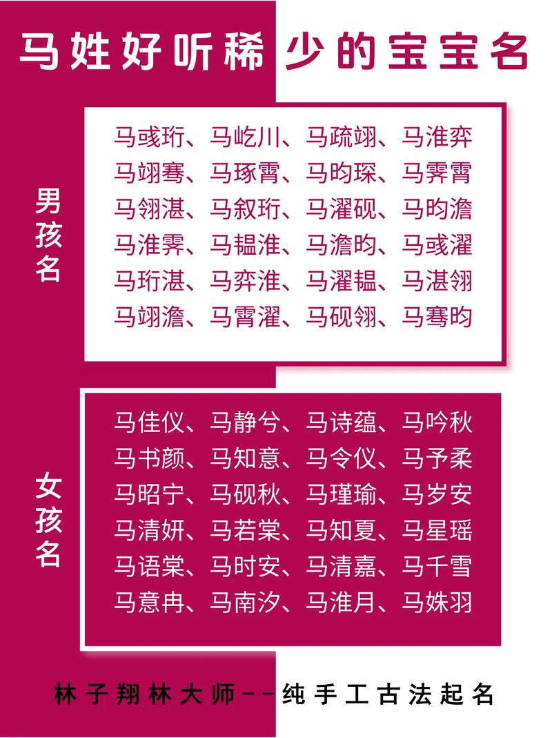 马姓女孩名字_马姓名字女孩洋气点_马姓名字女孩属马取名