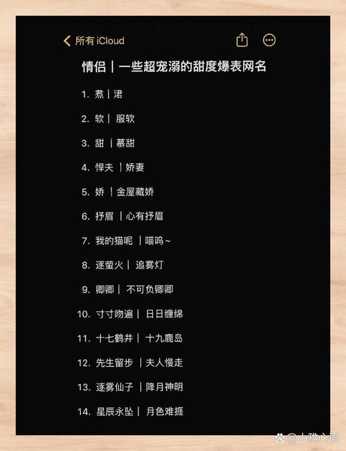 情侣名诗意_情侣名两个字_情侣名